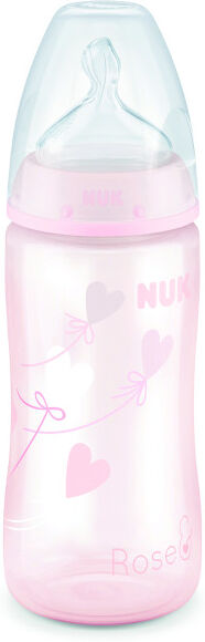 Nuk Biberon First Choice Rose Température Contrôle 0-6 mois Taille M 300ml