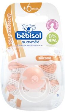 Bébisol Sucette Physiologique Silicone Orange + 6 mois (réf S)