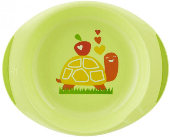 Chicco Ensemble Assiette Plate et Creuse Décorée Vert +12m 2 pièces