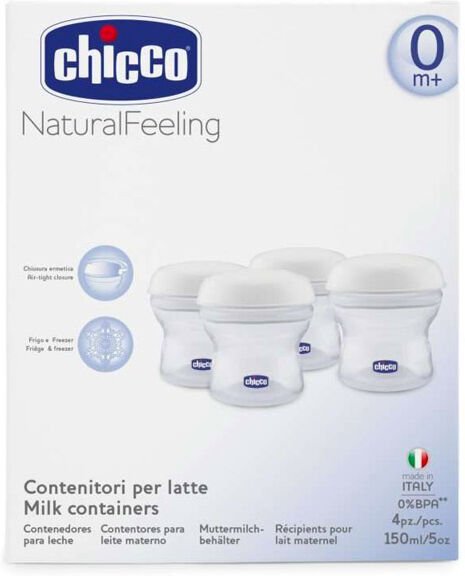 Chicco Récipients pour Lait Maternel 150ml 4 unités