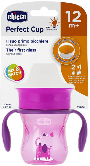 Chicco Tasse Perfect Membrane 360° Rose +12m 200ml 1 unité