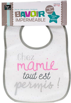 Lysse Baby Tom & Zoé Bavoir Imperméable Chez Mamie Gris