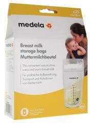 Medela Sachets de Conservation Pour Lait Maternel - Lot de 25 180 ml - Boîte 25 sachets de 180 ml