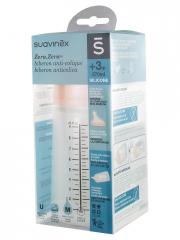 Suavinex Care Zero.Zero Biberon Anti-Colique Débit Moyen 270 ml 0 Mois et + - Boîte plastique 1 biberon