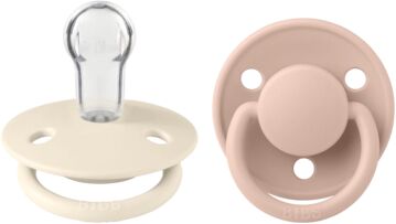 BIBS® BIBS Sucette De Lux Ivory/Blush silicone 0-36 m, lot de 2