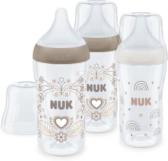 NUK Coffret biberons Perfect Match Temperature Control PP 260 ml dès 3 mois...