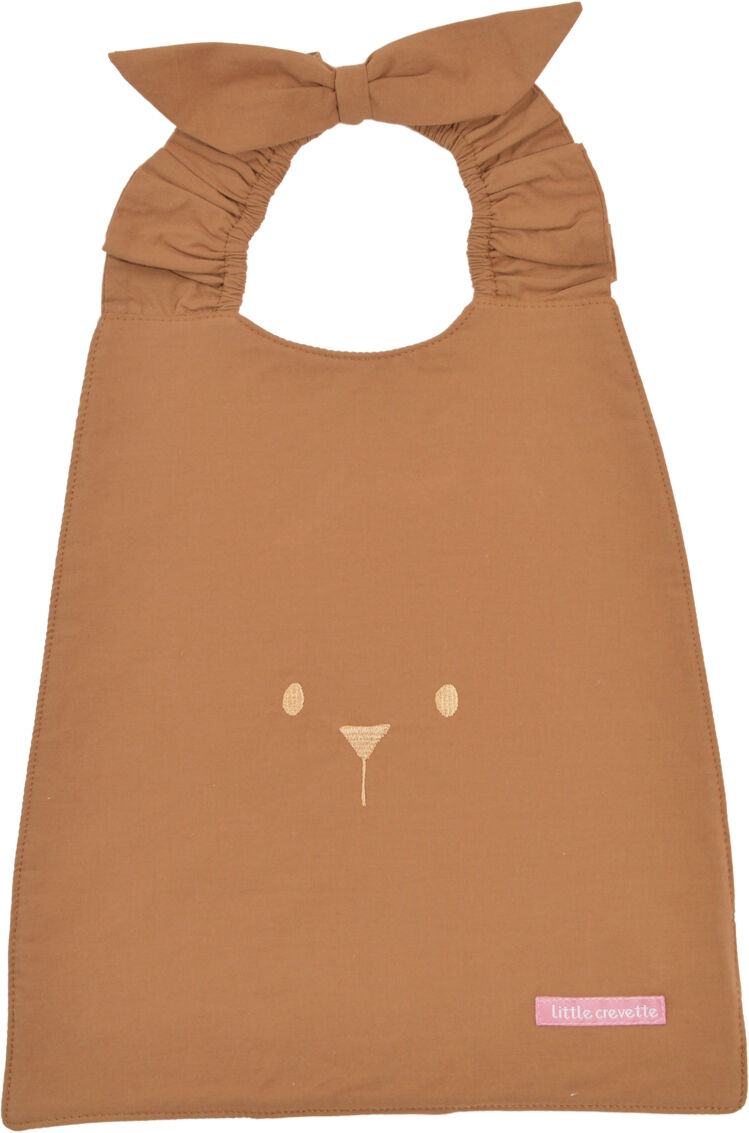 LITTLE CREVETTE Serviette bavoir Ourson - caramel