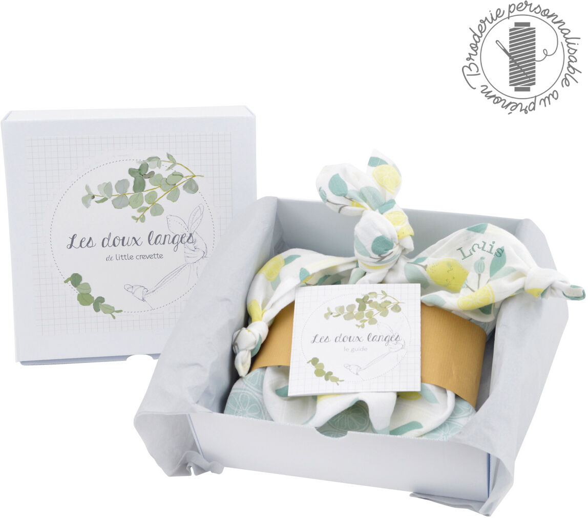 LITTLE CREVETTE Coffret personnalisé Doux Langes - lot Limonade