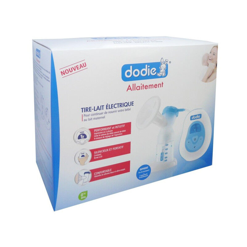 Dodie tire-lait électrique + sac de transport + 23  coussinets