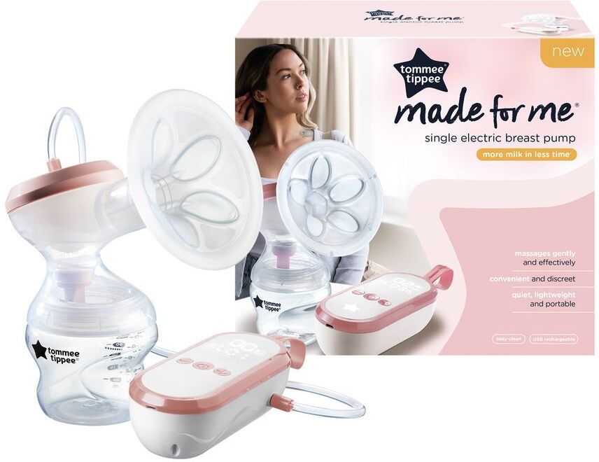 TOMMEE TIPPEE Made for Me Electric Breast Pump - White &amp; Purple, White