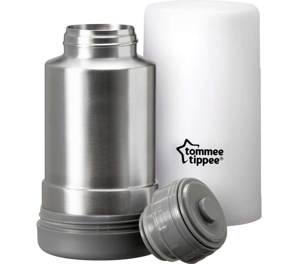 TOMMEE TIPPEE Travel Bottle &amp; Food Warmer - Silver, Silver