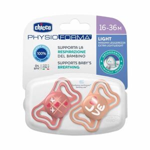 Chicco Physioforma - Light Succhietto 16-36m Tettarella In Silicone Rosa, 2pz