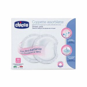 Chicco Coppette Assorbilatte con Antibatterico Extra Comfort, 30 Pezzi