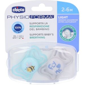 Chicco Succhietto Light Boy Silicone 2-6 Mesi 2 Pezzi