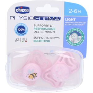 Chicco Succhietto Light Girl Silicone 2-6 Mesi 2 Pezzi