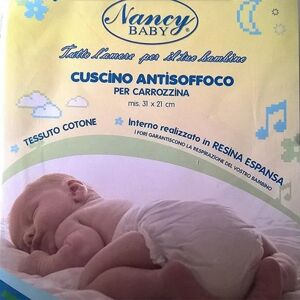 NANCY BABY Cuscino Antisoffoco Art 1100 Colore Foto Misura 31x21 BIANCO 31X21
