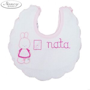 NANCY BABY Bavetta Art 1415 Dis. 14 Colore A Scelta Misura Unica BIANCO-ROSA UNICA