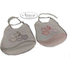 NANCY BABY Bavetta Art 381/3 Colore A Scelta Misura Unica BIANCO-GRIGIO UNICA