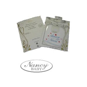 NANCY BABY Bavetta Art 388 Dis.3 Colore A Scelta Misura Unica BIANCO-GRIGIO UNICA