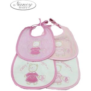 NANCY BABY Bavetta Art 1351/3 Colore A Scelta Misura Unica BIANCO-ROSA UNICA