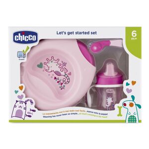 Chicco Ch Set Pappa 6m+ Rosa C/cucch