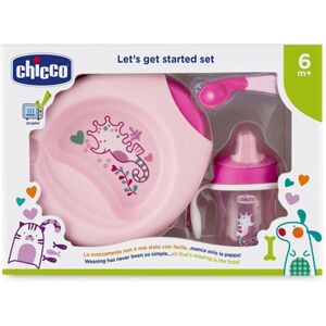 Chicco Ch Set Pappa 6m+ Rosa C/cucch