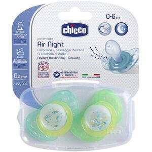 Chicco Succhietto Air Lum Silicone 0-6 Mesi 2 Pezzi