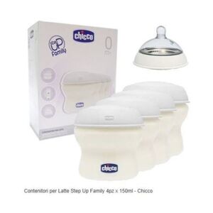 chicco contenitore latte natural feeling - contenitore latte naturalfeeling 4 pezzi - accessorio per allattamento