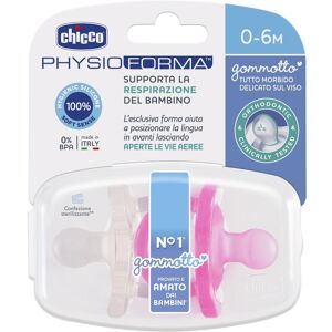 Chicco Gommotto Physio Silicone Bimba 6-12 Mesi 2 Pezzi - Succhietti per Bambina