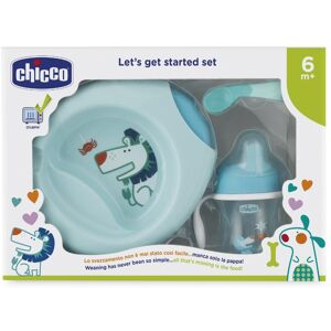 Chicco Set Pappa 6 Mesi+ Azzurro - Set Completo per lo Svezzamento