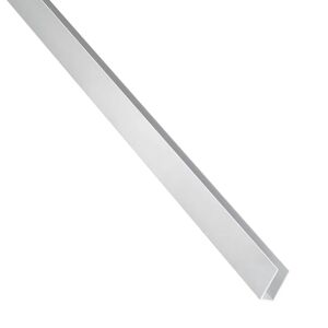 STANDERS Profilo a u  in alluminio grezzo grigio opaco L2.6m L10xSp1xH10 mm