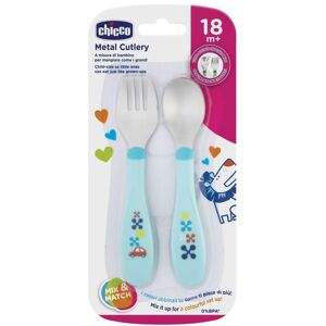 chicco ch posate inox azz/verde 18m+