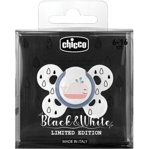 Chicco Artsana PhysioForma Black White Comfort Succhietto Tettarella Silicone 6-16m 1 Pezzo Limited Edition