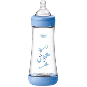 Chicco Biberon Neonato Perfect 5 Biberon Azzurro Flusso Veloce 300 ml 4Mesi+