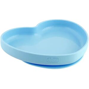 Chicco Piatto Cuore Silicone Con Ventosa Blu 1 Pezzo