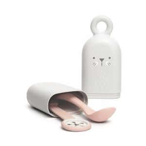 suavinex hygge set cucchiaio + porta posate + reggibavaglino rosa