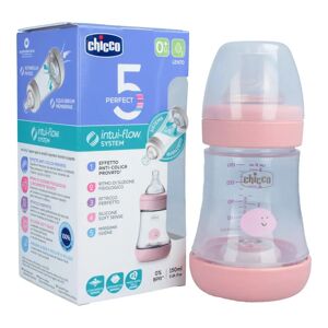 Chicco Biberon Perfect 5 Girl +0 m In Silicone Flusso Lento 150 ml