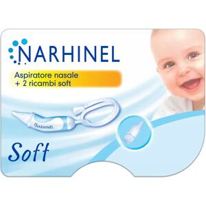 Narhinel Aspiratore Nasale Neonati e Bambini Soft con 2 Ricambi Soft con Filtro Assorbente