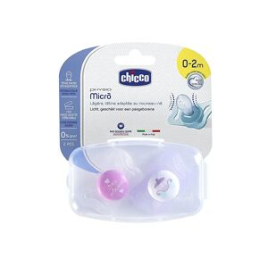 Chicco Succhietto Physio Micrò Girl Silicone 0-2 Mesi 2 Pezzi