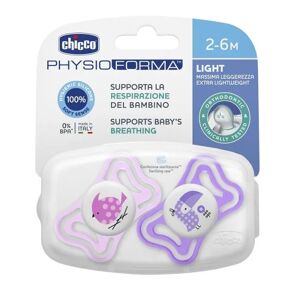 Chicco Succhietto PhysioForma Light Girl Silicone 2-6 mesi 2 Pezzi