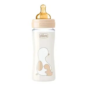 Chicco Biberon Benessere Vetro Caucciù 0m+ Flusso Normale 240 ml