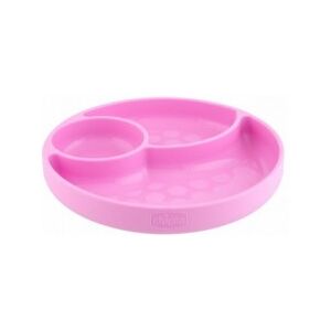 Chicco Piatto in silicone con ventosa - rosa