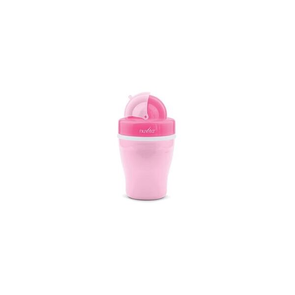 anteprima brands international nuvita tazza con cannuccia e doppio isolamento termico rosa18 m+ 200 ml