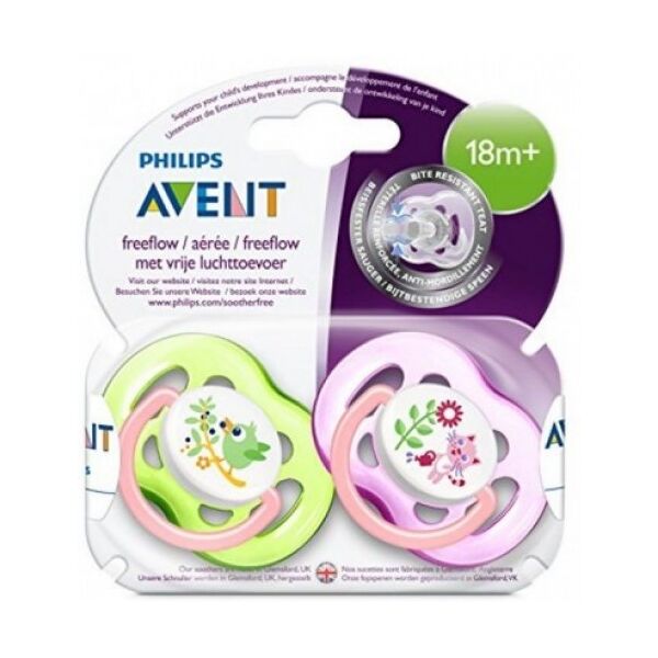 philips spa avent succhietti ultra air 18m+ femmina 2 pezzi