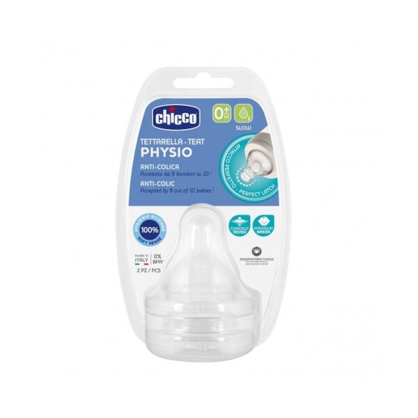 chicco tettarella perfect 5 1 foro silicone 0m+ 2 pezzi