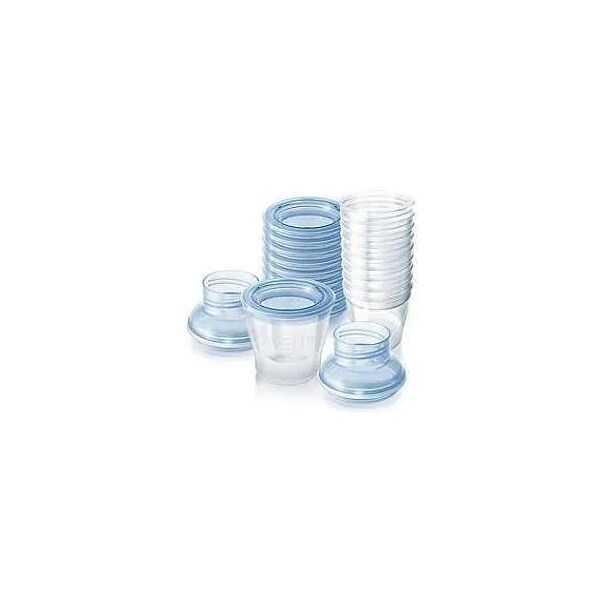 avent vasetti conservalatte con coperchio 180 ml 5 pezzi