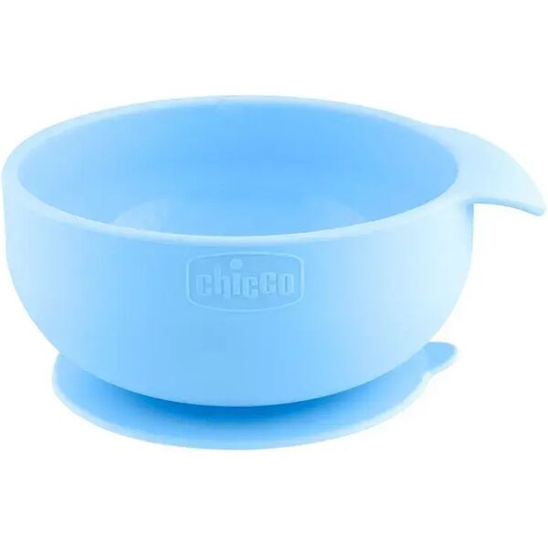 chicco ciotola con ventosa silicone blu 1 pezzo