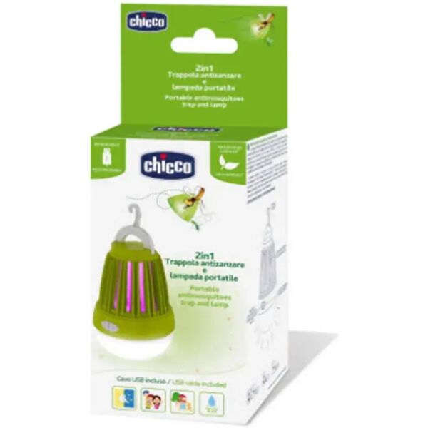 chicco 2 in 1 trappola anti-zanzare portatile e luce notturna