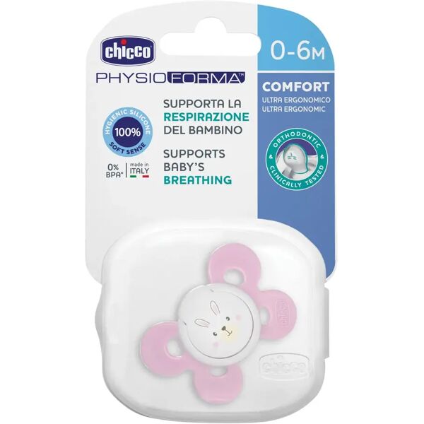 chicco physio comfort succhietto silicone girl 0-6 mesi