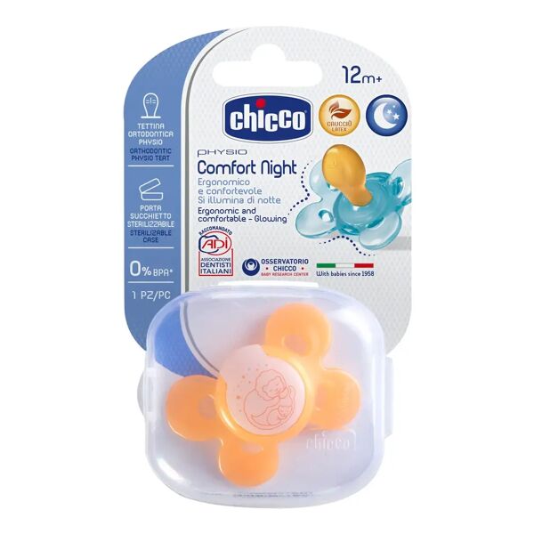 chicco succhietto physio comfort luminoso in caucciù +12m